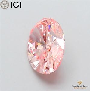 Diamante Cultivado en Laboratorio con Certificación IGI, Corte Ovalado de 3.00 Quilates, Color Rosa Intenso, Claridad VS2, para Diseño Solitario - Product Image 4