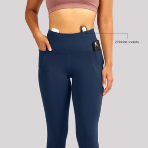 Leggings de yoga taille haute personnalisés pour femmes, effet scrunch, couleur unie, respirants, séchage rapide, rehaussement des fessiers, pour fitness, gym, entraînement et sport - Product Image 3