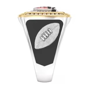 Bague de championnat Cleveland Browns entièrement personnalisée, classique pour homme, bicolore, sur mesure, en alliage d'argent sterling, pour le lycée et l'université - Product Image 3