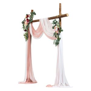 Kit di Fiori Artificiali Rosa per Arco Nuziale da 2,4 m (Confezione da 4) per Feste, 2 Composizioni Floreali e 2 Drappeggi Trasparenti - Product Image 2