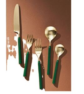 Juego de Cubiertos de Lujo Modernos con Baño de Oro, Cuchara, Tenedor y Cuchillo, Decoración de Mesa de Comedor de Primera Calidad - Product Image 1