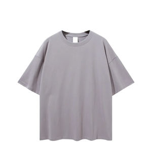 Camiseta de Moda para Hombre y Mujer, con Logotipo Personalizado, Corte Holgado, al por Mayor, 100% Algodón, Cómoda, para Gimnasio, con Hombros Caídos - Product Image 3