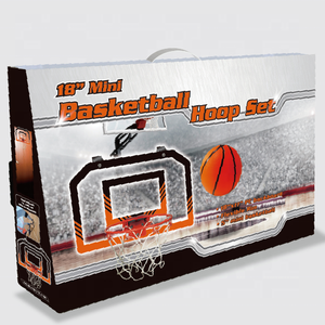 Ensemble de panier de basket-ball mural miniature ODM SC-BHS-15 avec panneau de 15 pouces et mini ballon de basket de 5 pouces, matériau PC vert TW - Product Image 6