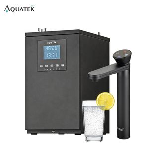 Distributeur d'eau gazeuse à température ambiante BC TAP SODA, sous comptoir, électrique, en acier inoxydable, noir mat, argent brossé - Product Image 1