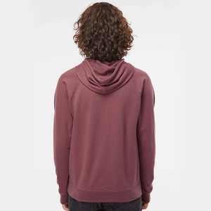 Sweat à capuche bordeaux pour homme, coupe oversize, 100 % coton molletonné, uni, avec poche kangourou, décontracté - Product Image 3