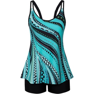 Maillot de bain tankini athlétique pour femmes avec short, maillot de bain respirant pour les vacances à la plage et au bord de la piscine - Product Image 5