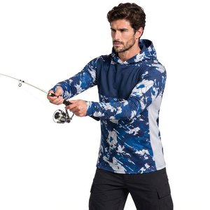 Hot Sale Quick Dry Hooded Fishing Long Sleeve Shirts Sublimated UPF 50+ Long Sleeve Performance Shirts Hooded Fishing Shirts - Product Image 5