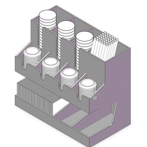 Luxury Classic Metal 2-Layer Desktop Pre-Assembled Indoor Dinnerware <b>Storage</b> - Product Image 4
