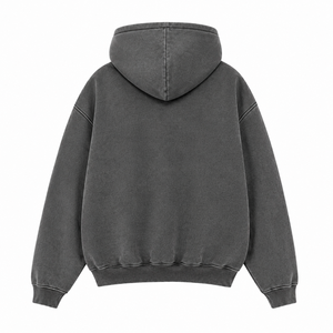 Sweat-shirt à capuche pour homme, coupe classique, couleur unie, en molleton de coton écologique, décontracté, avec poche avant, 300g, pour l'automne - Product Image 4