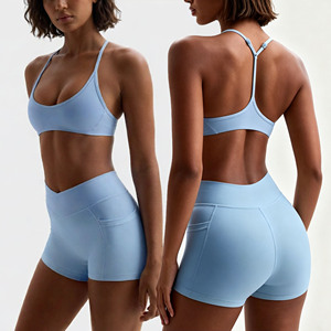 Women's Summer New 2 Piece Yoga Set Racerback Nylon Top Sports Bra <b>Leggings</b> <b>Pilates</b> Fitness Athletic Quick Dry Seamless - Product Image 1