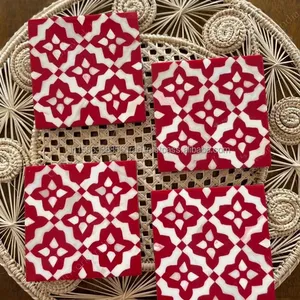 Dessous de verre modernes en résine époxy fabriqués directement Ensemble de sous-verres carrés en bois personnalisables de haute qualité Support de base de service ange - Product Image 6