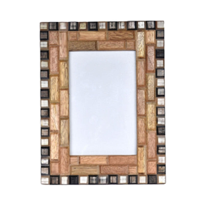 Handcrafted Horn and Mango Wood Photo <b>Frame</b> Handmade in India - Product Image 1