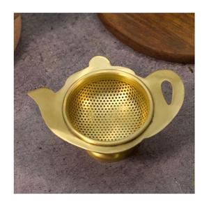 Infuseurs à thé en fil de laiton doré avec long manche, filtres à thé en métal tressés à la main pour thé en vrac, à bas prix - Product Image 1