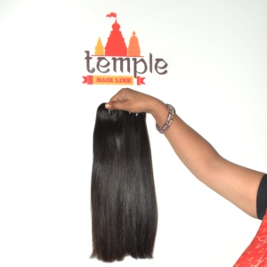 Extensiones de Cabello Natural Negro Ondulado Profundo con Corte Recto, Remy Indio, Doble Trama, Puntas Gruesas, Doble Tejido a Máquina, Densidad Completa - Product Image 2