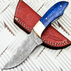 Couteau de chasse artisanal personnalisé OEM ODM, couteau de survie à lame fixe en acier Damas, vente en gros, couteaux pliants pour la chasse et le camping - Product Image 1