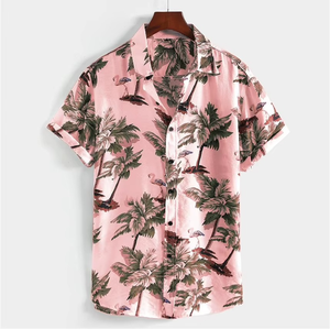 Camisa Casual de Verano para Hombre, Personalizada al por Mayor, de Manga Corta, Elástica y Estampada - Product Image 1