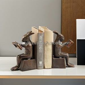 Brass half moon Bookend - Product Image 3