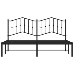 Cadre de lit rectangulaire King en métal noir avec revêtement poudré - Product Image 5