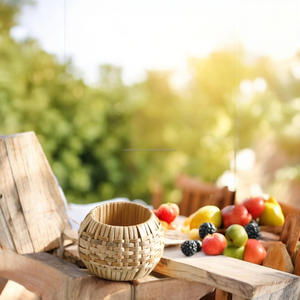 Bamboo Classic Eco-Friendly Napkin Ring Buckle Elegant for Wedding Party Dinner Table Decor Giveaways - Product Image 3