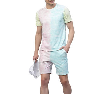 Ensemble de vêtements pour hommes, t-shirt et short en coton, tenue décontractée pour l'été, nouvelle collection, deux pièces - Product Image 5