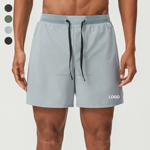 Pantalones cortos de entrenamiento atléticos con cordón para hombre, transpirables, ligeros, para senderismo, gimnasio, pantalones cortos deportivos activos de secado rápido - Product Image 4