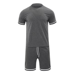 Ensemble T-shirt et short en coton pour homme de qualité supérieure, vêtements décontractés pour l'été, coupe confortable, personnalisation OEM pour la vente en gros - Product Image 1