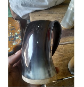 Handcrafted Viking Drinking Horn Shot Glass Classic <b>Reusable</b> Wedding Unique Gift for Men Natural Ox Horn - Product Image 5