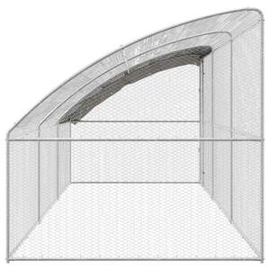 Jaula para Pollos Plateada de 3 Piezas, 236.22 x 78.74 x 78.74 Pulgadas, para el Cuidado de Animales - Product Image 5