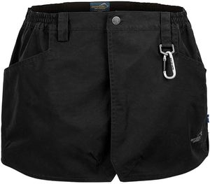 <b>Black</b> Outdoor <b>Shorts</b> With Carabiner Clip And Multiple Pockets For Hiking And Camping - Product Image 1