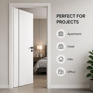 Puerta Interior de Madera Compuesta con Chapa de Madera Natural de Diseño Moderno y Alta Calidad, Puerta WPC Resistente al Agua para Casa, Oficina o Habitación - Product Image 5