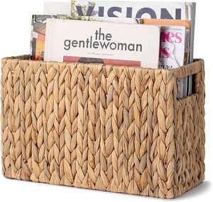 Panier de rangement en jacinthe d'eau tressé à la main pour magazines, idéal pour le bureau, la salle de bain et la décoration intérieure (OEM/ODM) - Product Image 2