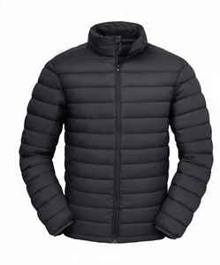 Chaqueta Acolchada Negra para Hombre, de Poliéster/Algodón, con Cuello Alto, Cierre de Cremallera, Resistente al Viento, Grosor Estándar, Abrigo Casual de Invierno, Corte Regular - Product Image 4