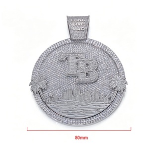 Collar con Colgante de Plata 925 para Hombre, con Diamantes de Moissanita, Diseño de Paisaje Urbano TB, Ligero, Estilo Hip Hop, Joyería de Lujo, Regalo Audaz - Product Image 6
