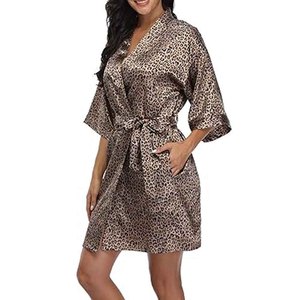 Women Plain Satin <b>Robes</b> Silk Kimono Bathrobe Wholesale Bridal Bridesmaid Wedding Sleepwear Custom Logo Supplier - Product Image 2