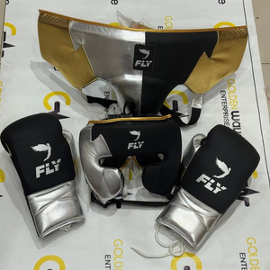 Gants de boxe Fly en cuir véritable, fabriqués sur mesure en usine, de haute qualité, super confortables, ensemble de boxe Fly. - Product Image 2