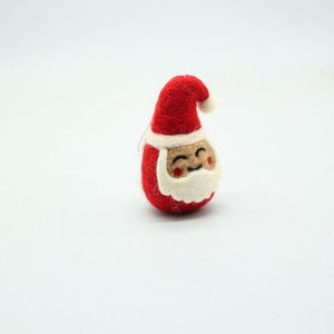 Handmade <b>Wool</b> Felt Santa Christmas Tree Ornament Needle Felting Character Bauble Holiday Decoration - Product Image 2