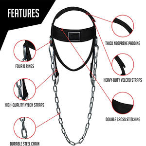 Arnés de Cabeza de Grado Industrial con Cadena de Acero para Fortalecimiento del Cuello, Directo de Fábrica, para Atletas Profesionales, Pedidos al por Mayor - Product Image 4