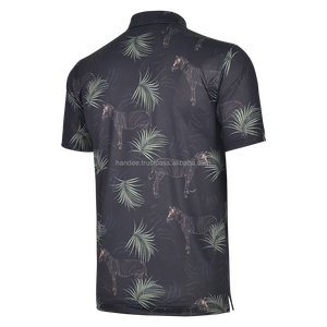 เสื้อยืดกอล์ฟคอปกคอเสื้อโปโลสำหรับผู้ชาย, เสื้อโปโลสามสีผสม100% ผ้าฝ้ายปรับแต่งโลโก้ - Product Image 2