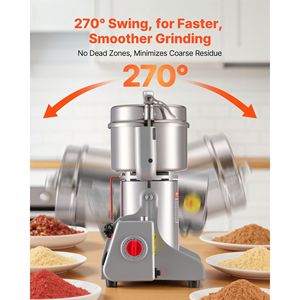 Macinatore Elettrico Commerciale da 1,8 Libbre, Alta Velocità 2100W, Polverizzatore in Acciaio Inossidabile, Macchina per Polveri, Mulino Elettrico per Cereali - Product Image 6