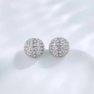 Boucles d'oreilles en diamant de laboratoire de couleur E de qualité supérieure, 2 carats, clarté VVS VS, coupe excellente, bijoux en diamant synthétique CVD - Product Image 1