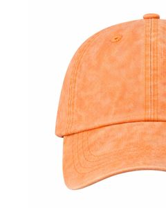 Gorra de Béisbol de Algodón Lavado Color Durazno Naranja, Lisa, Ajustable, Unisex, Deportiva, Informal, Transpirable, Cómoda, de Primera Calidad - Product Image 4