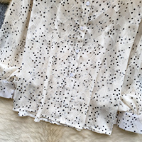 Blusas Casuales de Manga Larga para Otoño, Camisas de Mujer con Estampado de Lunares, Tops Casuales para Mujer, Ropa al por Mayor