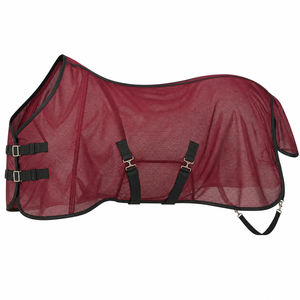 Couverture de cheval ventilée pour l'été, couverture d'extérieur légère et imperméable avec 2 sangles de fixation, coque en maille, toutes saisons, lavable en machine - Product Image 1
