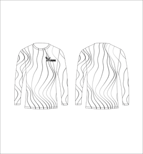 Camiseta de Manga Larga Sublimada Personalizada con Estampado Abstracto de Mármol, Cuello Redondo, Ropa Deportiva de Alto Rendimiento, Ropa Ferocious - Product Image 2