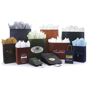 Bolsa de papel Kraft personalizada al por mayor industrial de supermercado para ropa, embalaje de alimentos, laminación de papel de arte blanco para promociones - Product Image 2