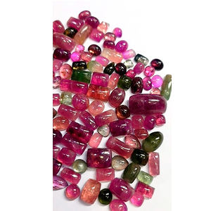 126 piezas de turmalina natural multicolor de 6 mm a 14 mm, cabujones ovalados, en forma de pera y octogonales, 580 quilates, lote Iroc Sales, gemas de buena calidad, US$464 - Product Image 2
