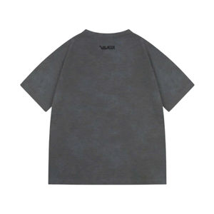 OEM Acid Wash Witch Graphic T-shirt en coton lourd surdimensionné Halloween Streetwear avec bord découpé au laser - Product Image 3