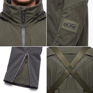 Chaqueta Táctica Impermeable Personalizada para Hombre, Estilo Techwear, con Capucha y Arnés Trasero, Directo de Fábrica OEM desde Sialkot - Product Image 4