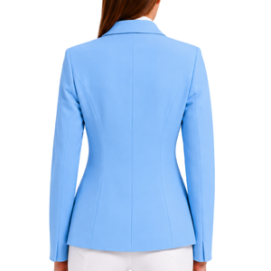 Veste d'équitation bleu clair pour femme, blazer d'équitation sur mesure, manteau élégant pour concours d'équitation, fabrication sur mesure OEM, vente en gros - Product Image 2