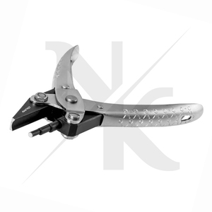 Pince à bec croisé ergonomique en acier inoxydable, 3 étapes, ronde/concave, 140 mm, robuste, pour sertissage de bijoux - Product Image 6